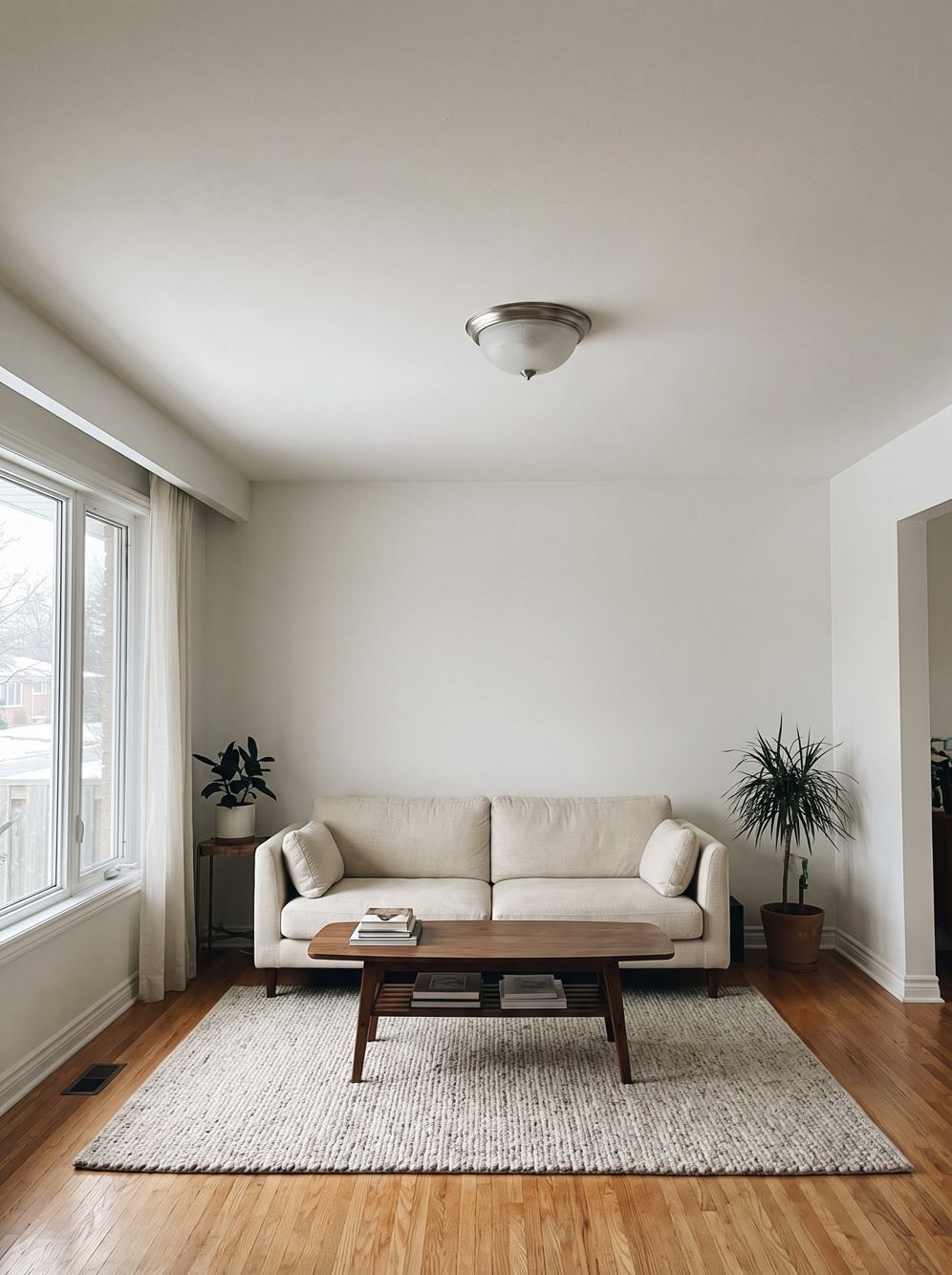 A bad example: tilted, too close, ceiling cropped out
